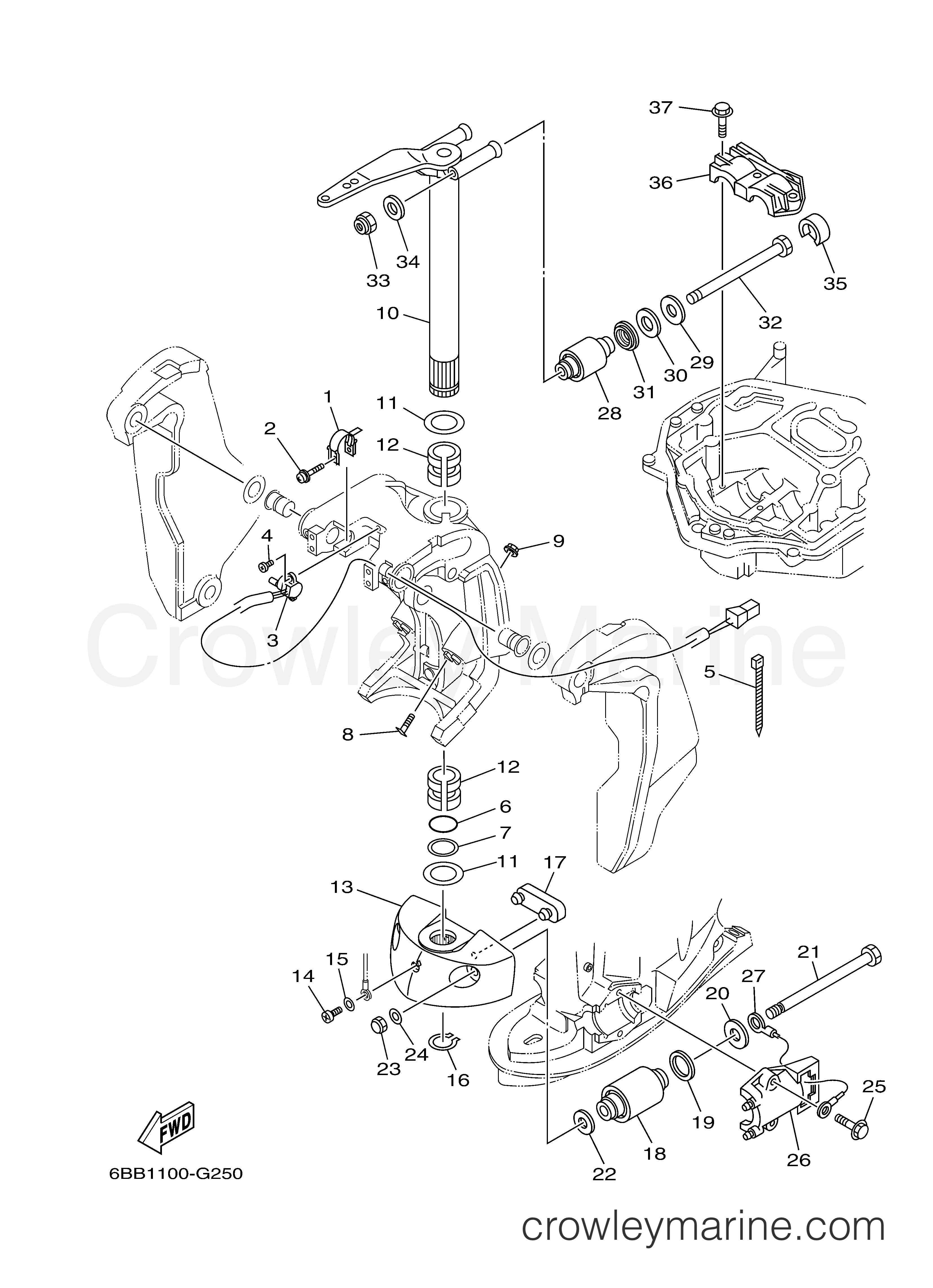 Yamaha Motors F225TLR - BRACKET 2