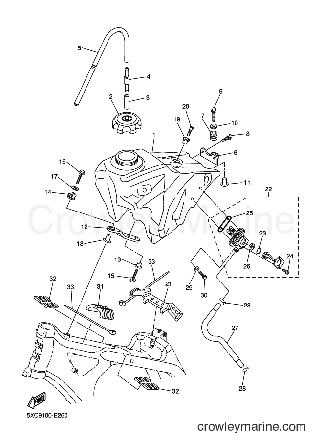 Yamaha Motors YZ450F (2S2B) [020] - FUEL TANK