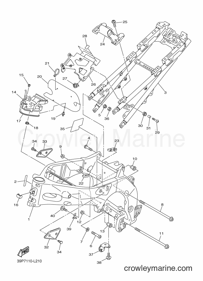 2012 Street Bike FZ8-N - FZ8-N (39P8) [010] - FRAME