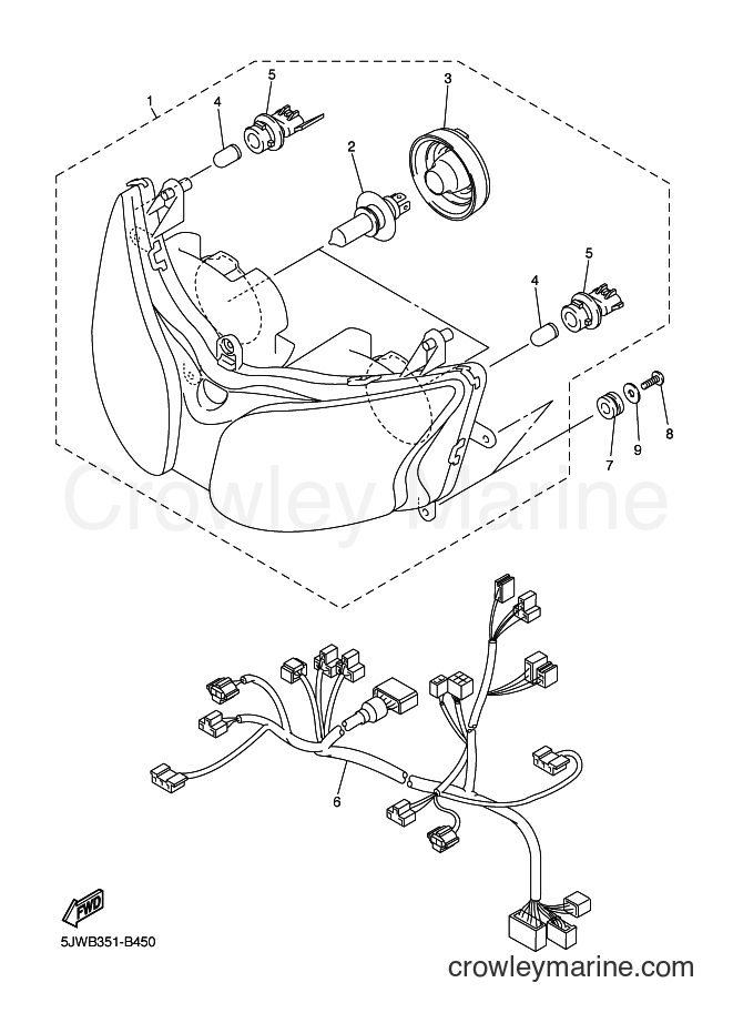 Yamaha Motors FJR1300A (5VS7) [110] - HEADLIGHT