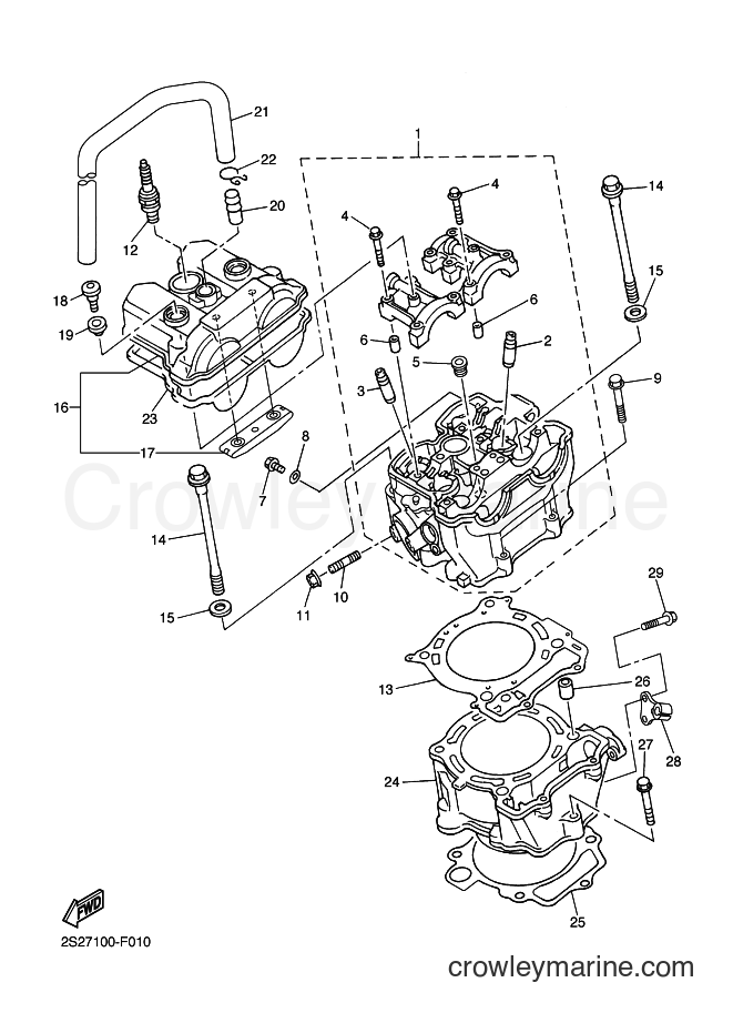 2007 Dirt Bike YZ450F - YZ450F (2S28) [010] - CYLINDER