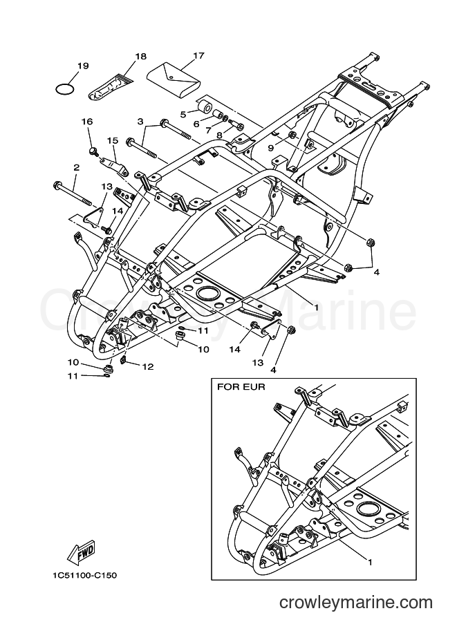 Yamaha Motors YFM125A (1PY6) [010] - FRAME