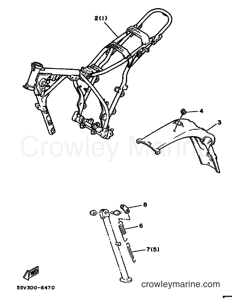 1987 Dirt Bike XT350 - XT350 (55V0) [080] - ALTERNATE FOR CHASSIS