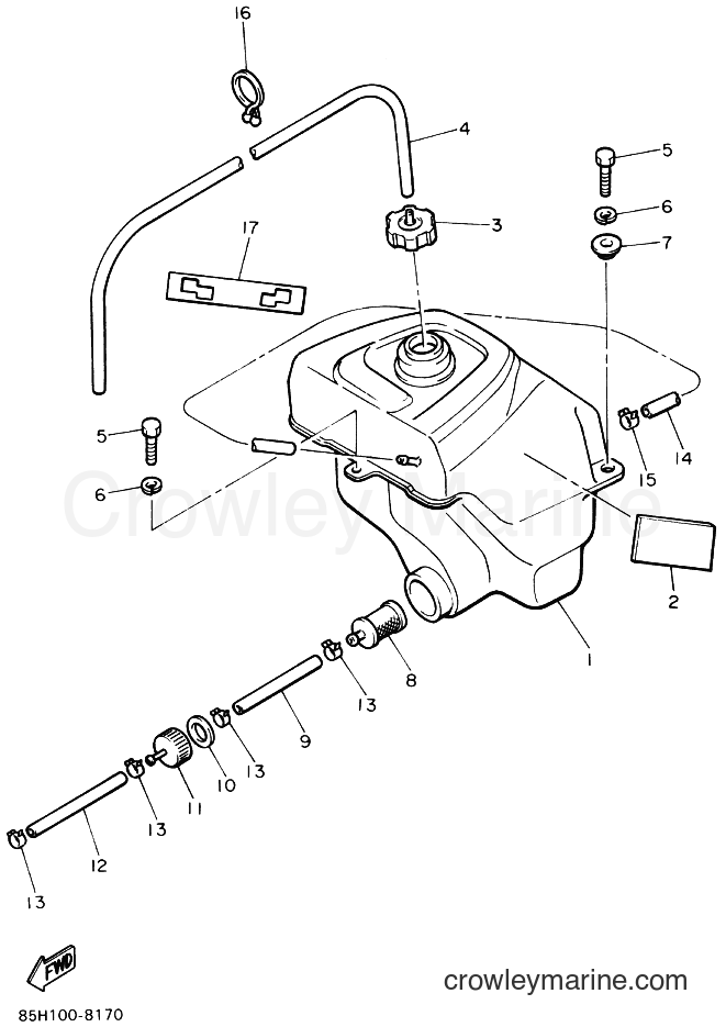 1989 Snowmobile SV80 - SV80 (85Y1) [010] - FUEL TANK