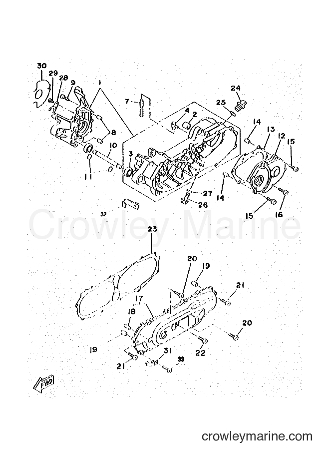 1998 Scooter CW50RSP - CW50RSP (4URG) [010] - CRANKCASE