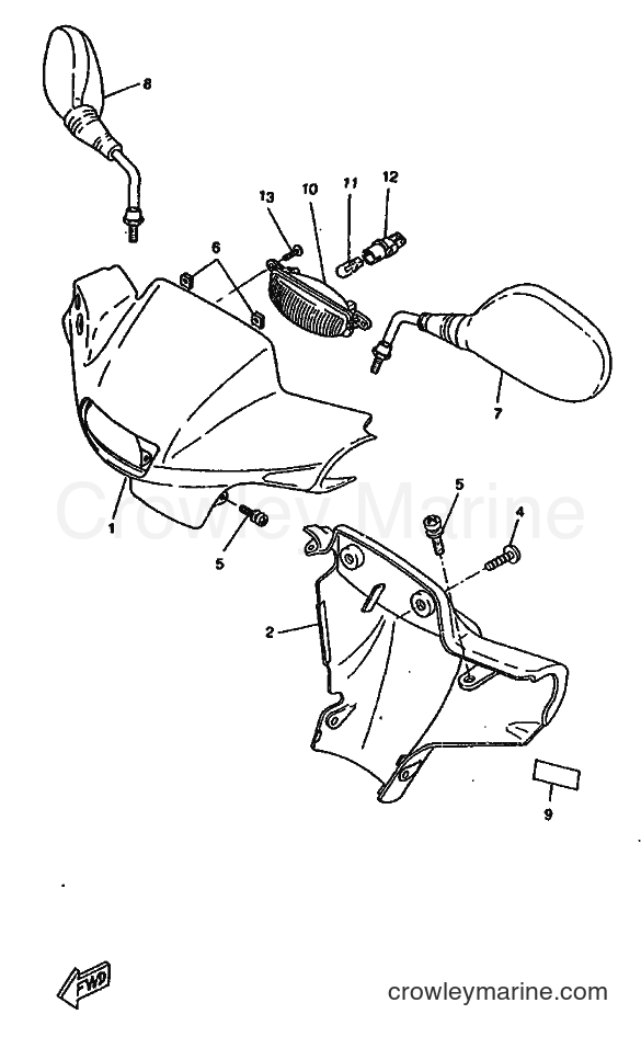 1998 Scooter CW50RS - CW50RS (5CX1) [010] - COWLING 1