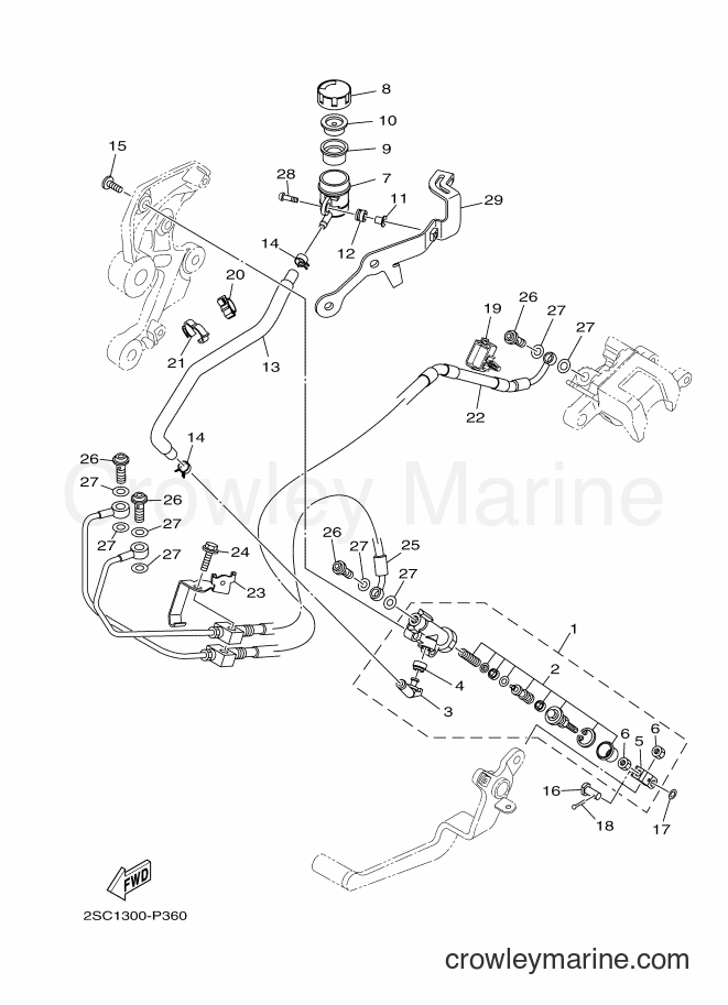 2016 Street Bike MT09TRA - MT09TRA (2SCC) [010] - REAR MASTER CYLINDER