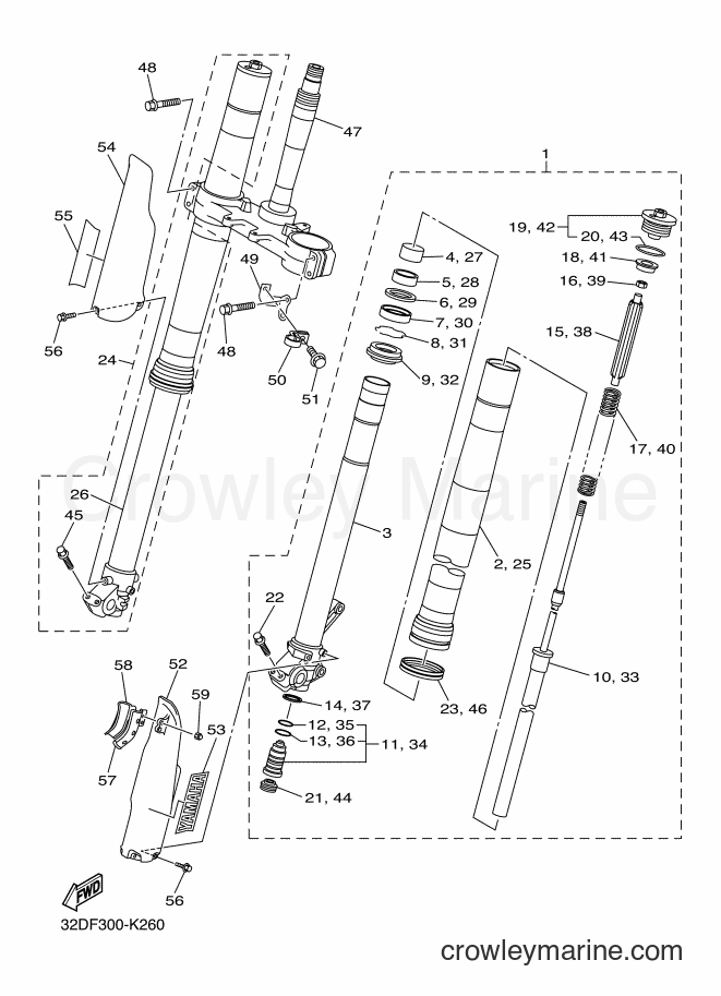 2011 Dirt Bike WR250R - WR250R (32DF) [040] - FRONT FORK