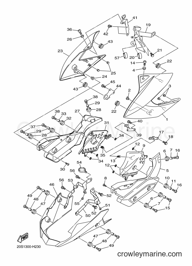 Yamaha Motors XJ6N (20S2) [050] - SIDE COVER 2