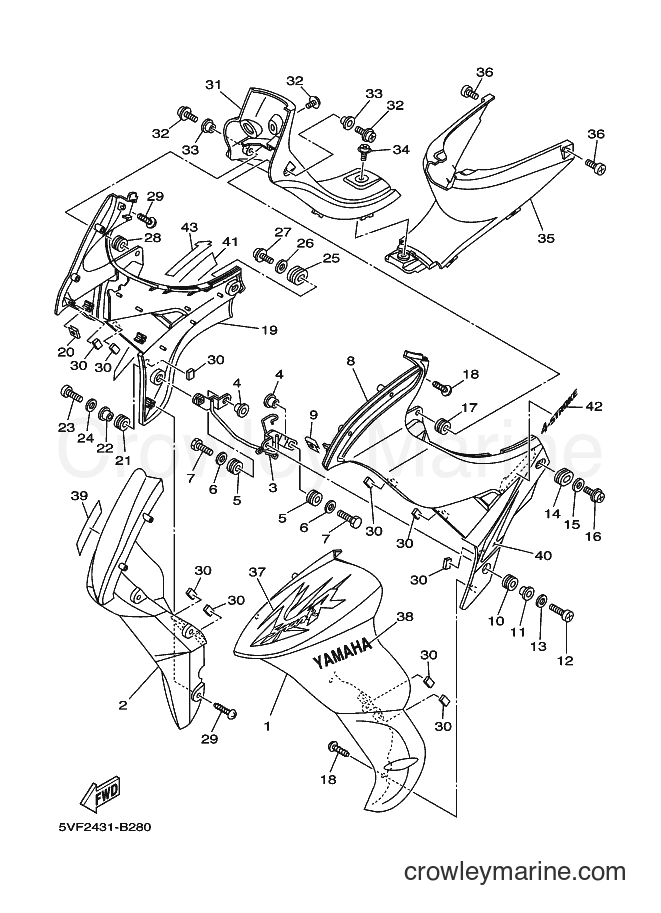 Yamaha Motors L-110C (5VF2) [010] - LEG SHIELD