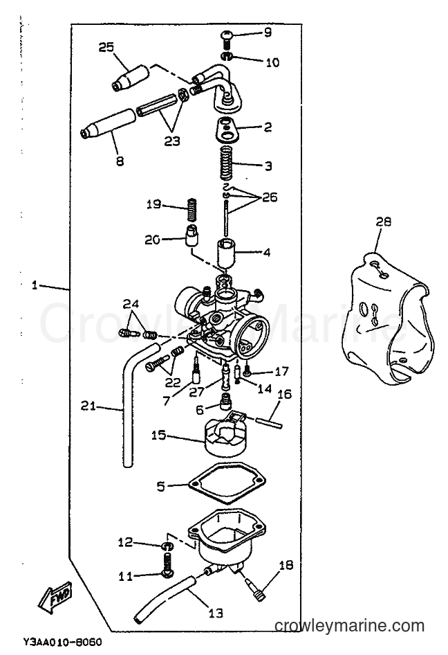 1992 Scooter CW50 - CW50 (4BY2) [999] - CARBURETOR