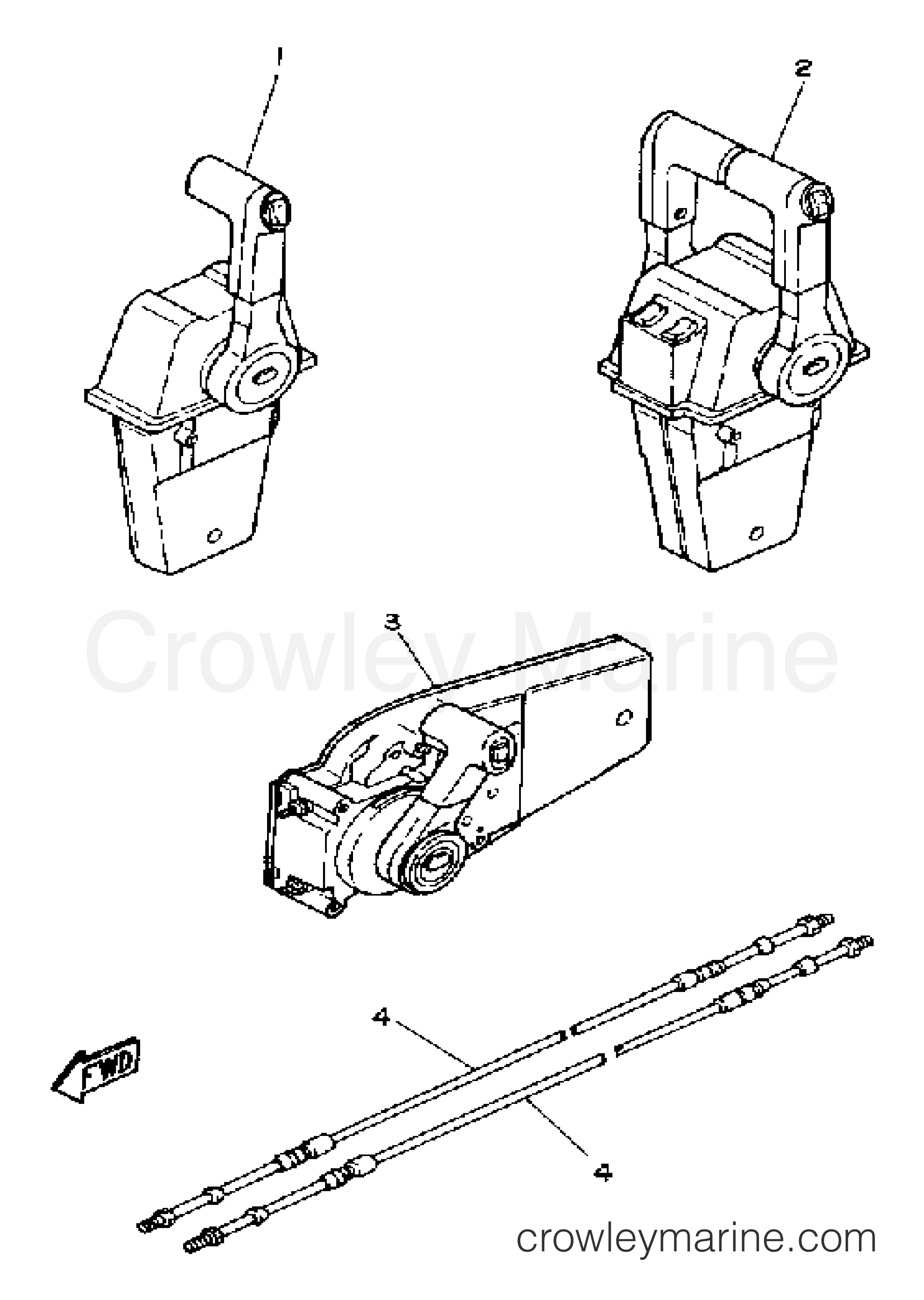 Yamaha Motors V8_DR_DL - REMOTE CONTROL CABLES