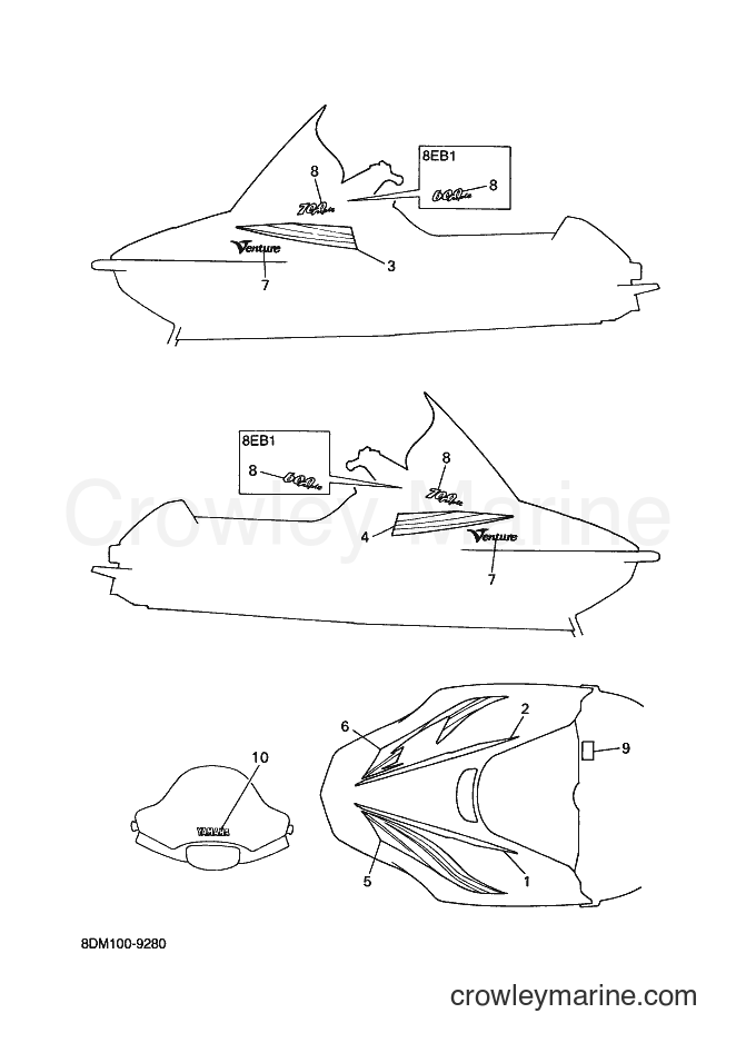 1999 Snowmobile VT700 - VT700 (8DM2) [030] - EMBLEM