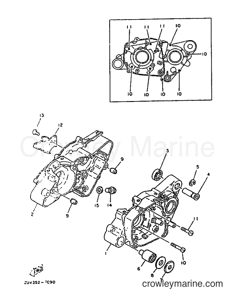 1987 Scooter TZR75 - TZR75 (2UV) [999] - CRANKCASE