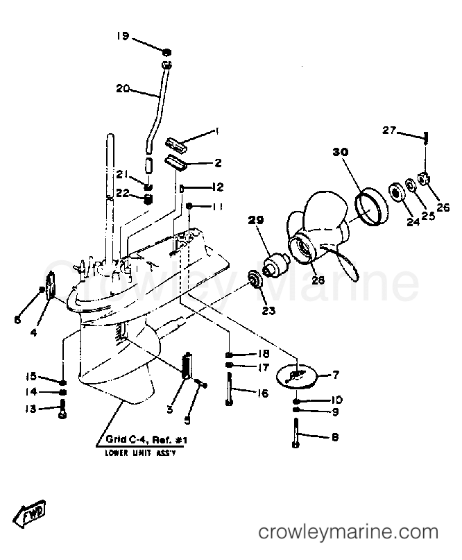 Yamaha Motors 50ETSN - LOWER DRIVE 2