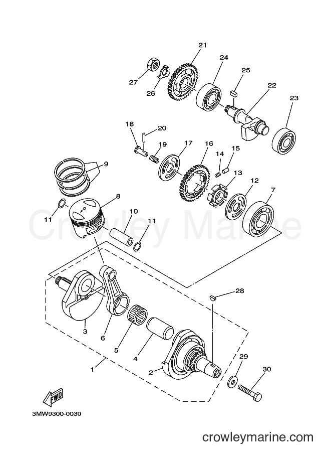 2000 Street Bike SR125 - SR125 (3MW9) [070] - CRANKSHAFT & PISTON