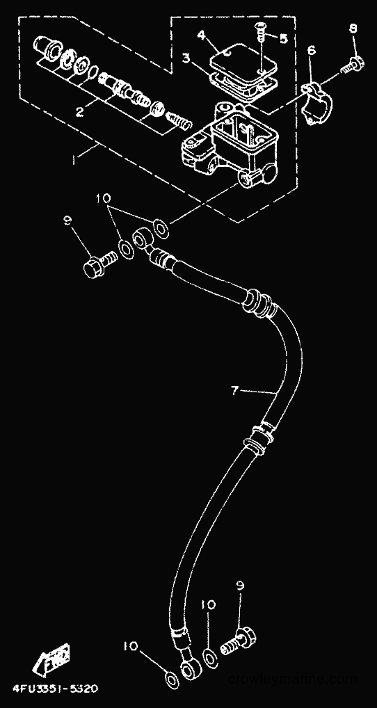 1995 Dirt Bike TDR125 - TDR125 (4GW3) [999] - FRONT MASTER CYLINDER