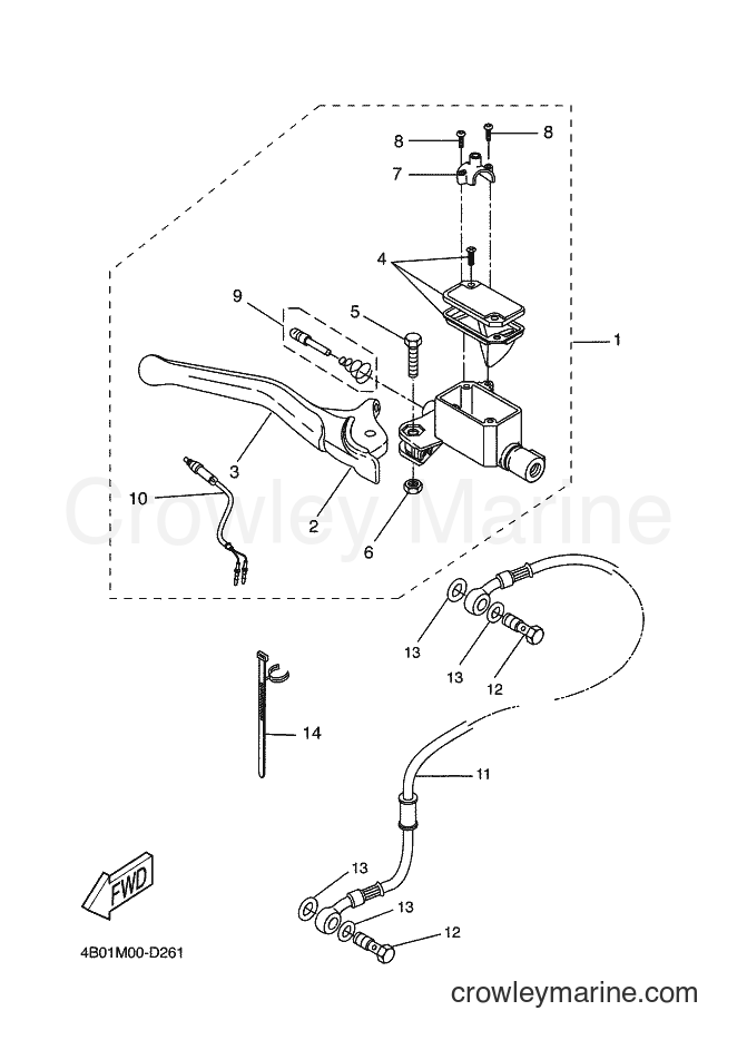 2007 Scooter YQ50L - YQ50L (4B04) [010] - FRONT MASTER CYLINDER