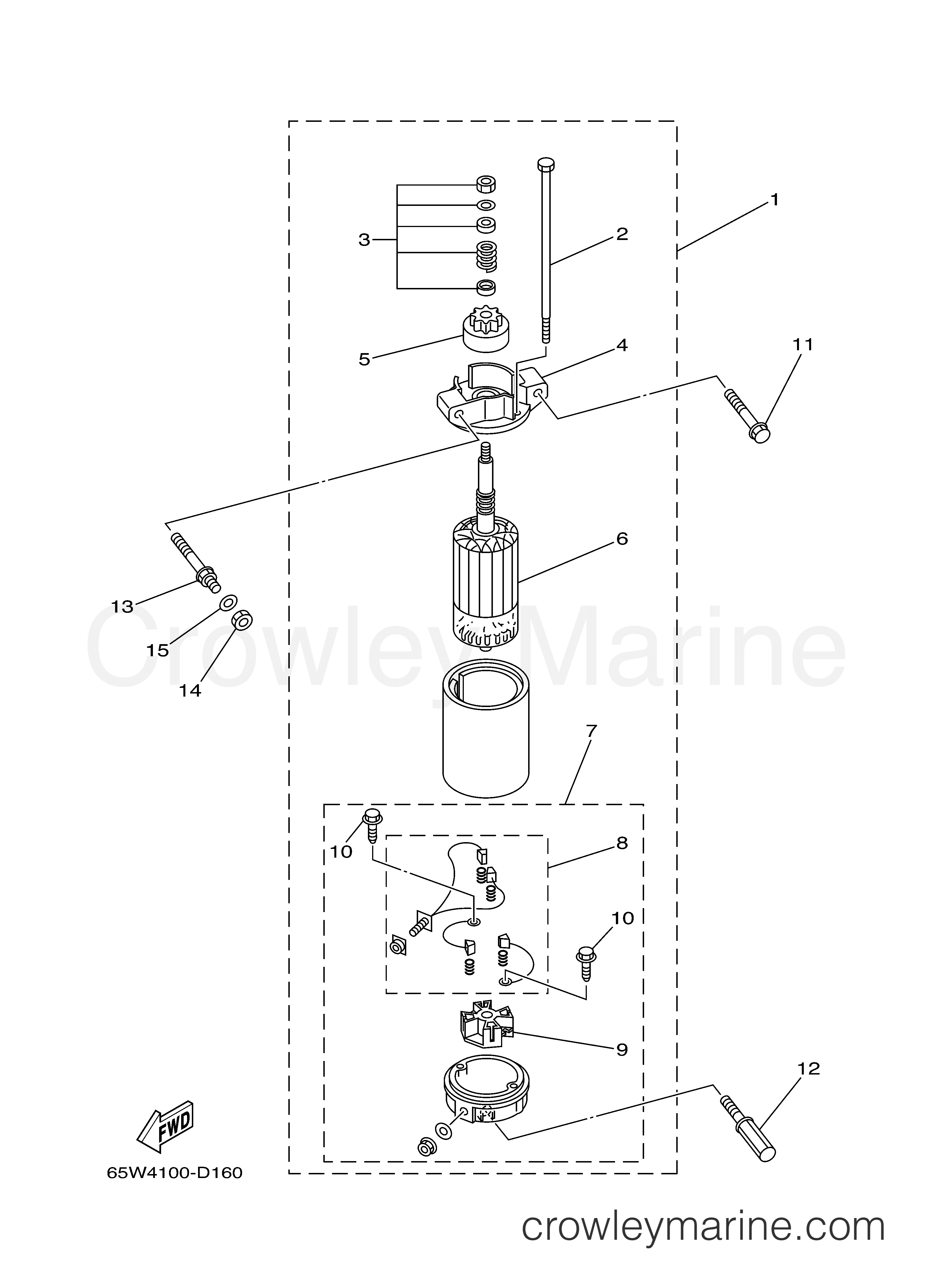 Yamaha Motors T25TLRD - STARTING MOTOR