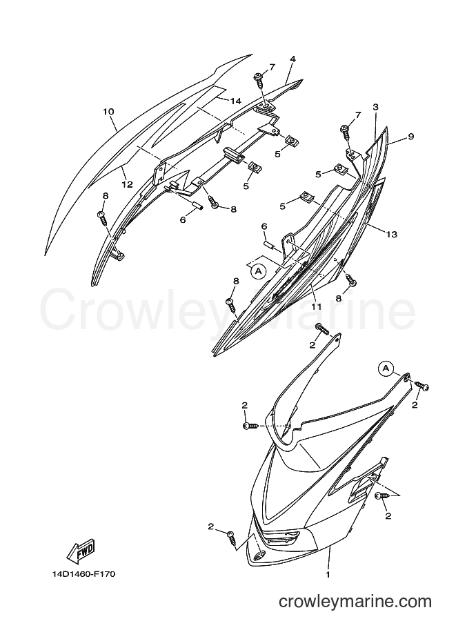 2008 Scooter AL115C - AL115C (14D1) [010] - SIDE COVER
