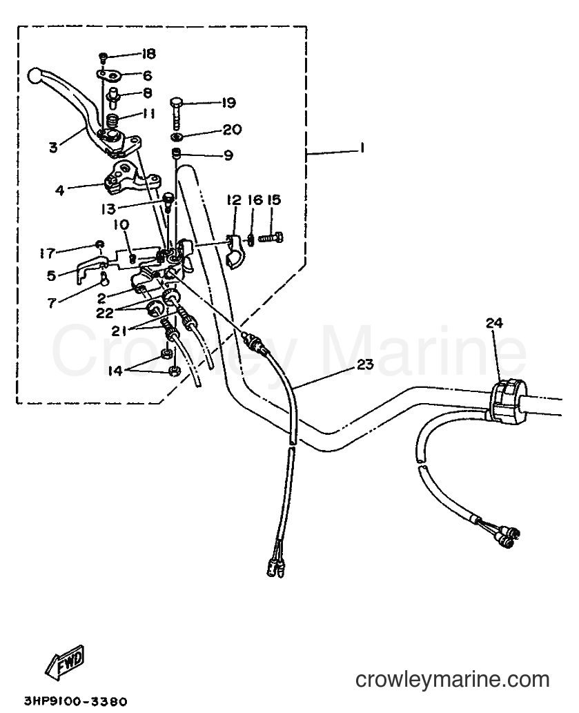 1993 ATV YFM350ER - YFM350ER (3HP8) [010] - HANDLE SWITCH & LEVER