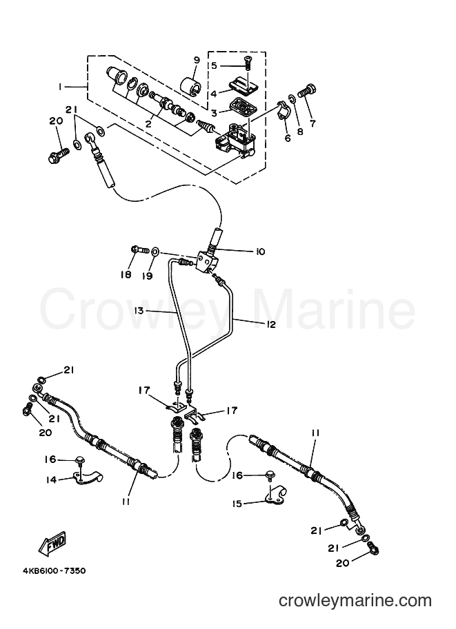 1998 ATV YFM350FW-X - YFM350FW-X (4KB9) [020] - FRONT MASTER CYLINDER