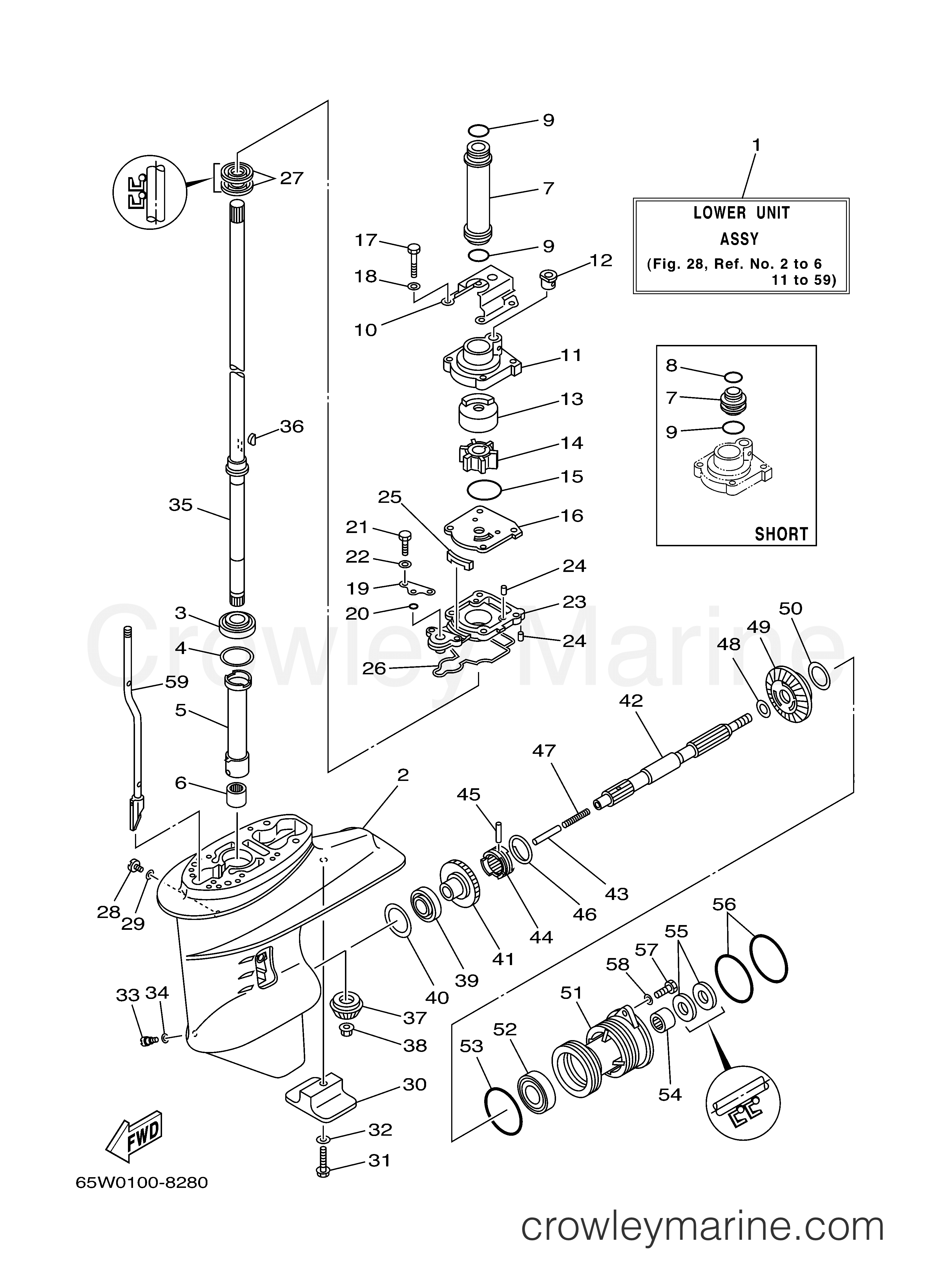 Yamaha Motors F25ELRZ - LOWER CASING DRIVE 1
