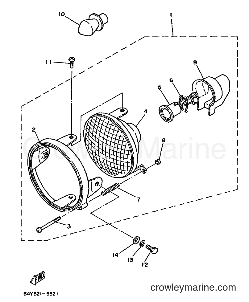 Yamaha Motors DT50M (3DG1) [999] - HEADLIGHT