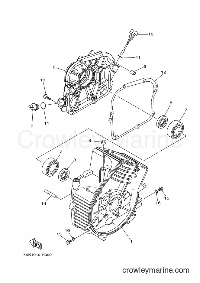 2017 Snowblower YU240 - YU240 (7JC1) [010] - CRANKCASE