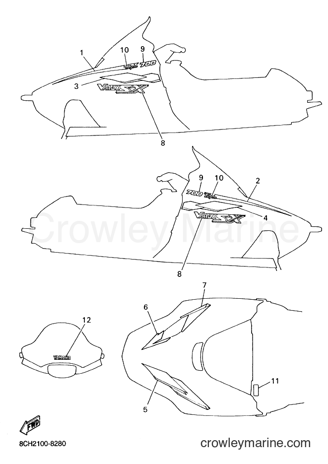 1998 Snowmobile VX700SX - VX700SX (8DU1) [020] - EMBLEM