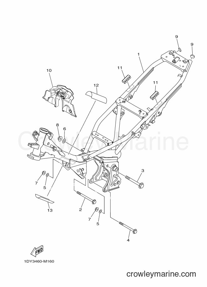 Yamaha Motors T115FSEC (1DY3) [010] - FRAME