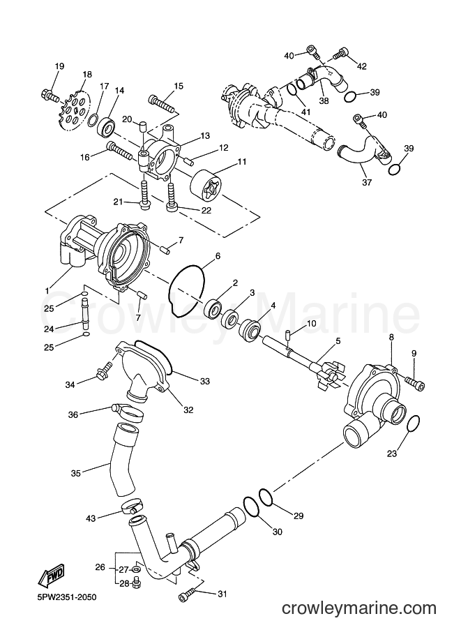Yamaha Motors YZF-R1 (5PW7) [080] - WATER PUMP