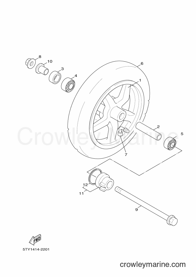 Yamaha Motors XC125 (4P9B) [010] - FRONT WHEEL