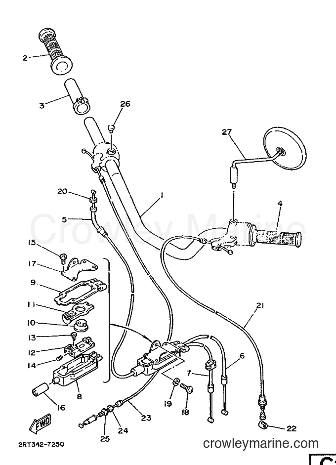 Yamaha Motors FS1 (2RT) [999] - STEERING HANDLE & CABLE