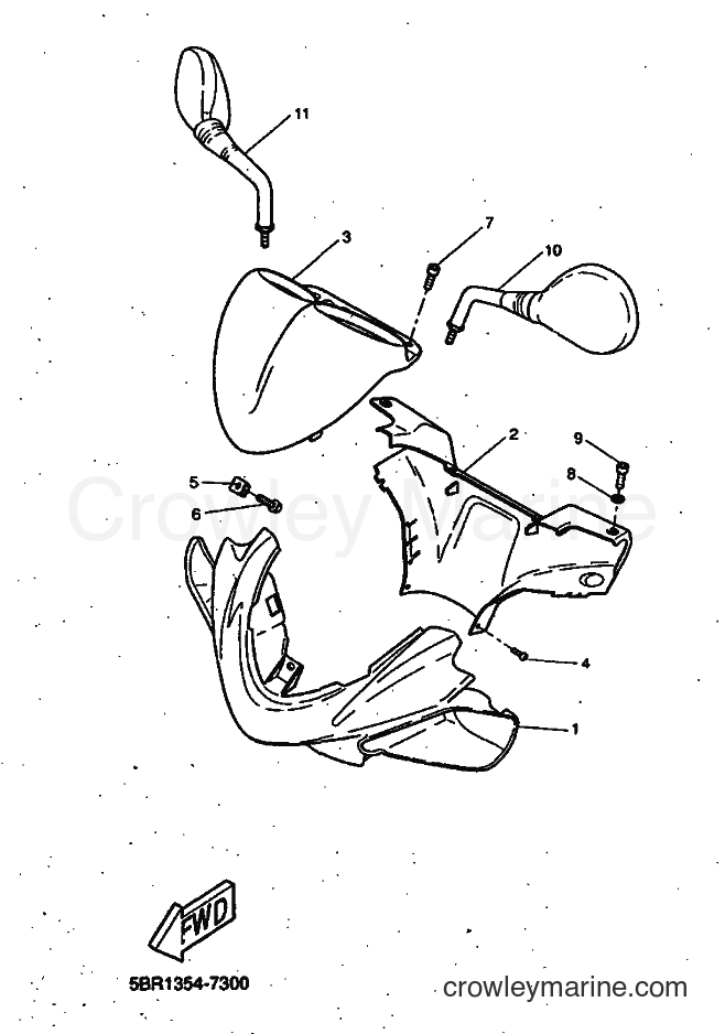 1998 Scooter YQ50 - YQ50 (5DP2) [999] - COWLING 1