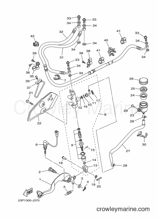 2012 Dirt Bike XT1200Z - XT1200Z (23PC) [010] - REAR MASTER CYLINDER