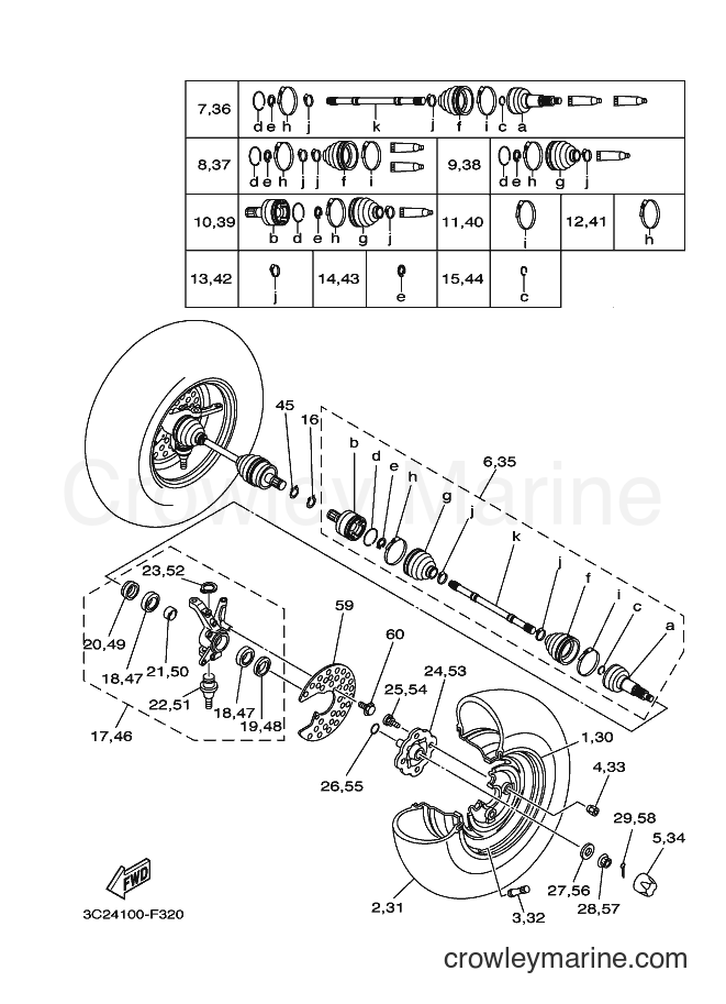 Yamaha Motors YFM450FAS (3C2F) [010] - FRONT WHEEL