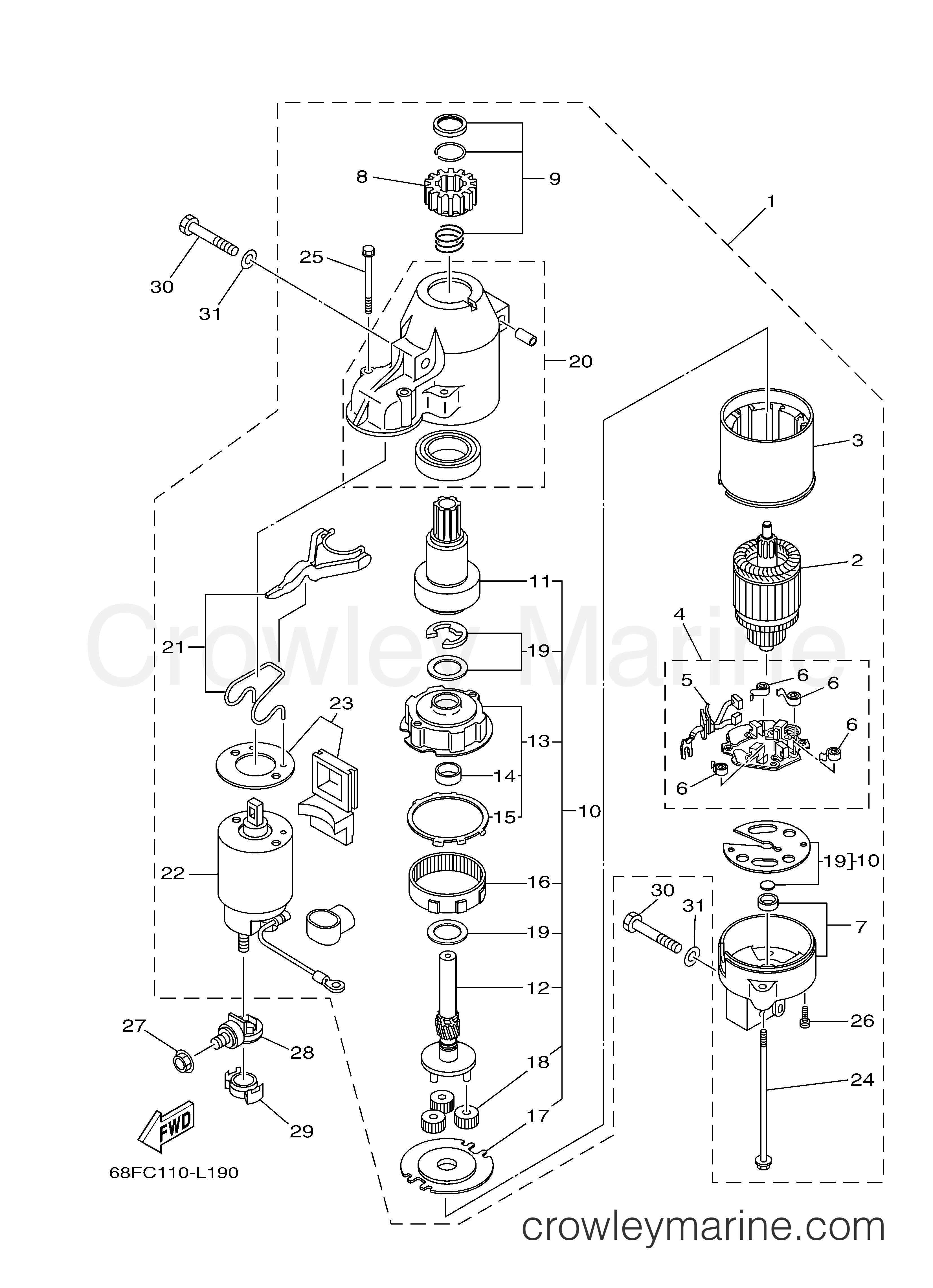 Yamaha Motors Z200TXR - STARTING MOTOR
