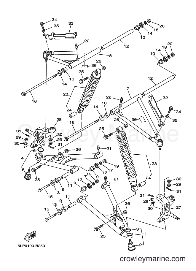 2003 ATV YFM660R - YFM660R (5LP9) [030] - FRONT SUSPENSION. WHEEL