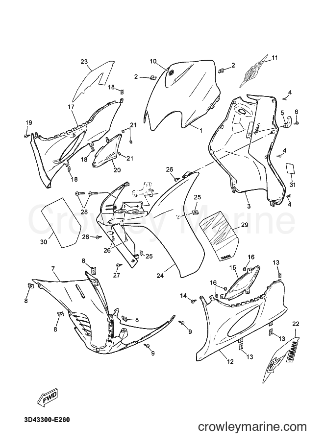 Yamaha Motors CS50 (3D4C) [040] - LEG SHIELD
