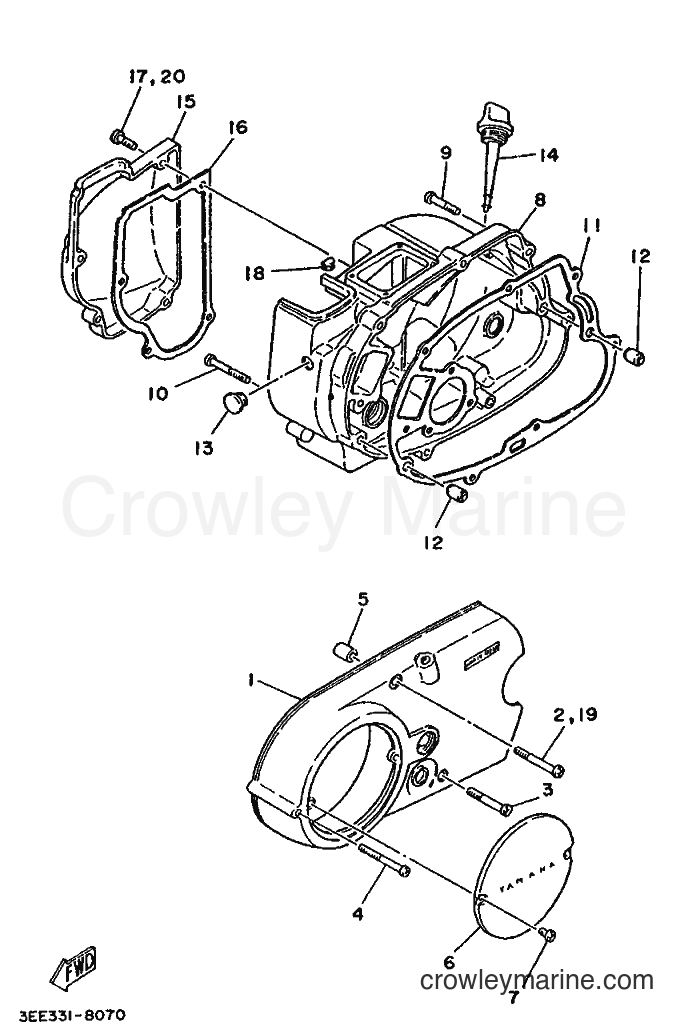 1988 Scooter FS1 - FS1 (3EE1) [999] - CRANKCASE COVER 1