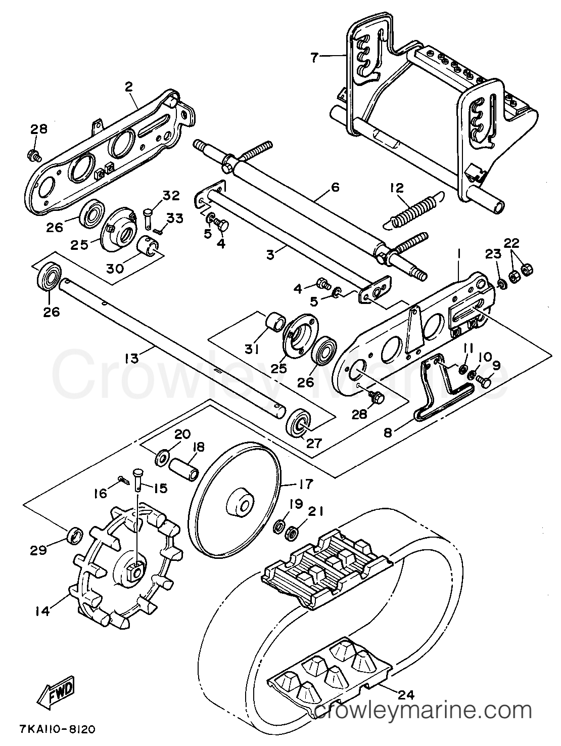 Yamaha Motors YS624TEC - TRACK SUSPENSION 1