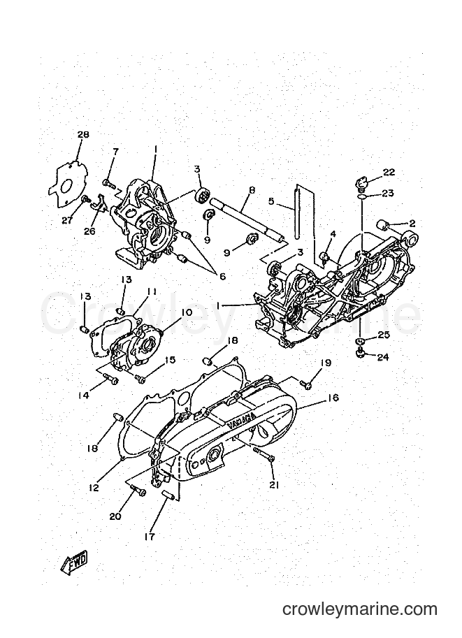 1996 Scooter YA50S - YA50S (4MJ9) [999] - CRANKCASE