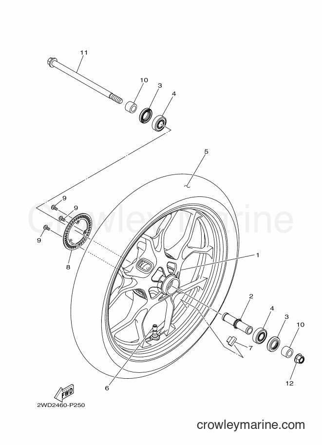 2016 Sport Bike YZF-R3A - YZF-R3A (B02B) [010] - FRONT WHEEL