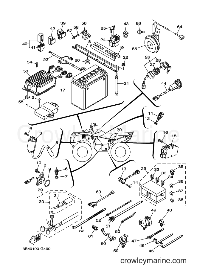 Yamaha Motors YFM700FWAD (3B4E) [010] - ELECTRICAL 1