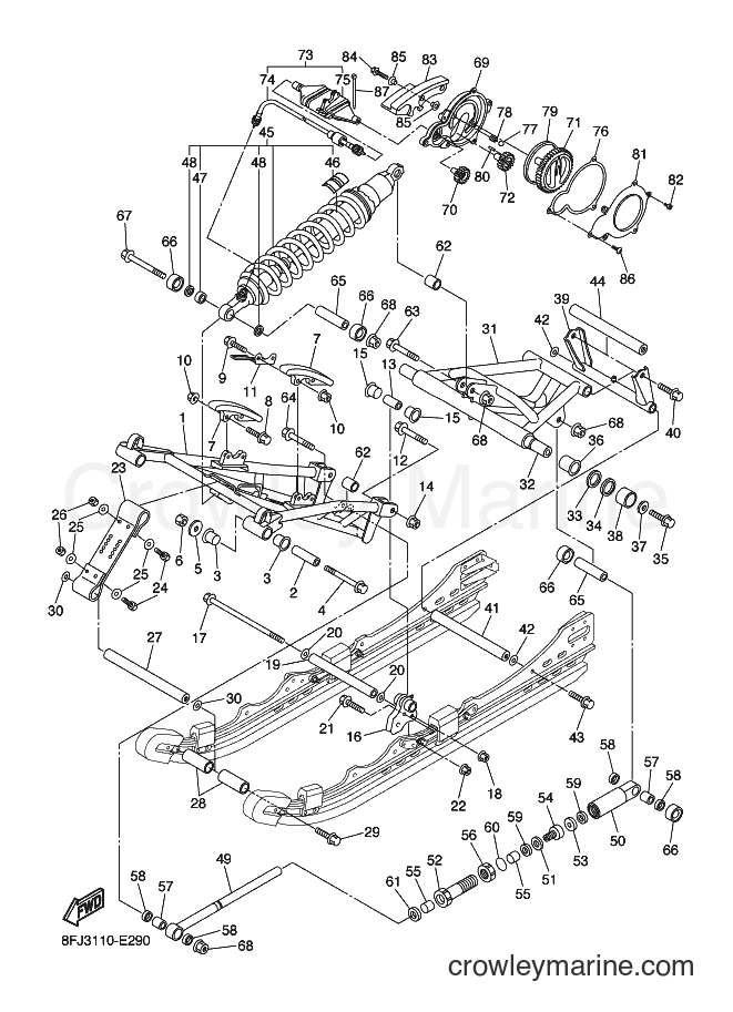 2007 Snowmobile RX10RS - RX10RS (8GU2) [010] - TRACK SUSPENSION 3