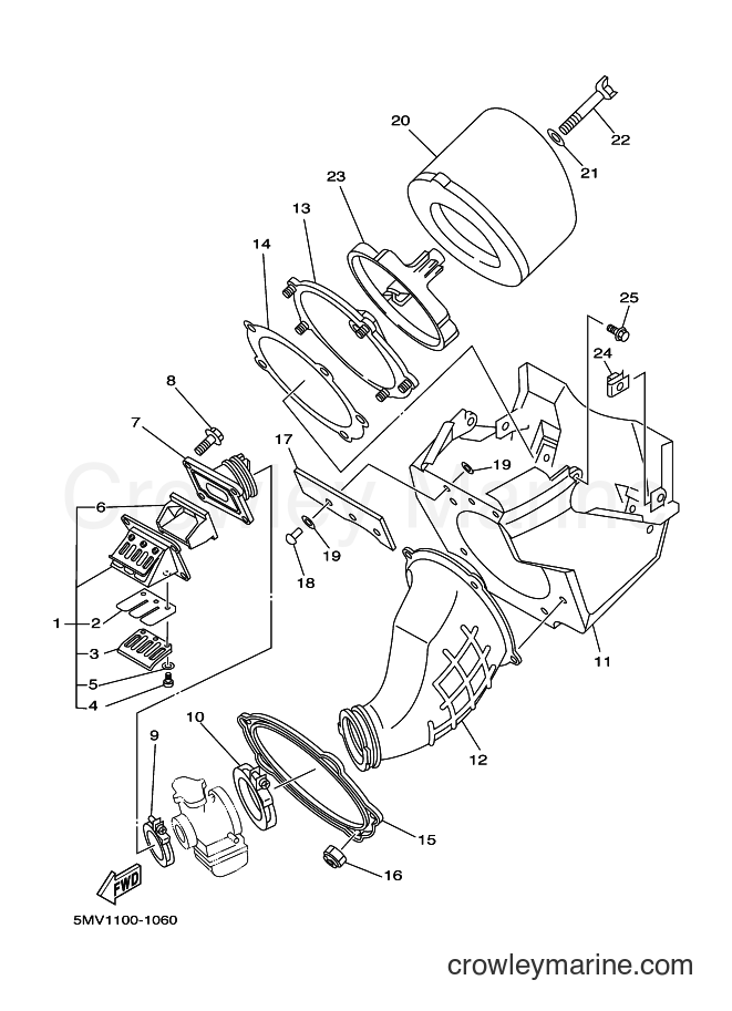 2001 Dirt Bike YZ125 - YZ125 (5MV2) [030] - INTAKE