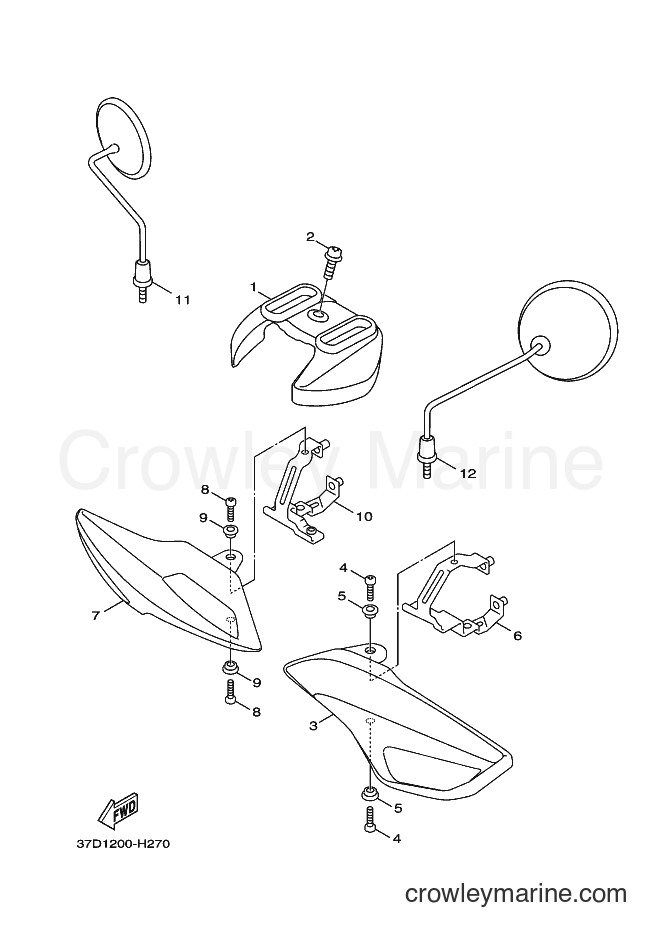 2010 Scooter YW125 - YW125 (32S4) [010] - COWLING 1