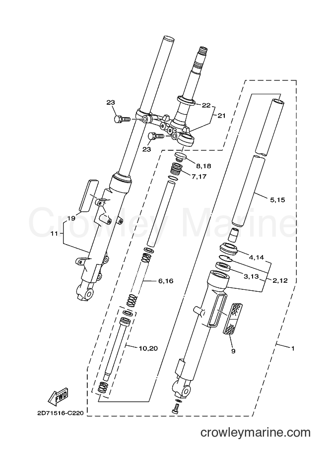 2006 Street Bike YBR125ESD - YBR125ESD (4P23) [010] - FRONT FORK FOR DISK BRAKE