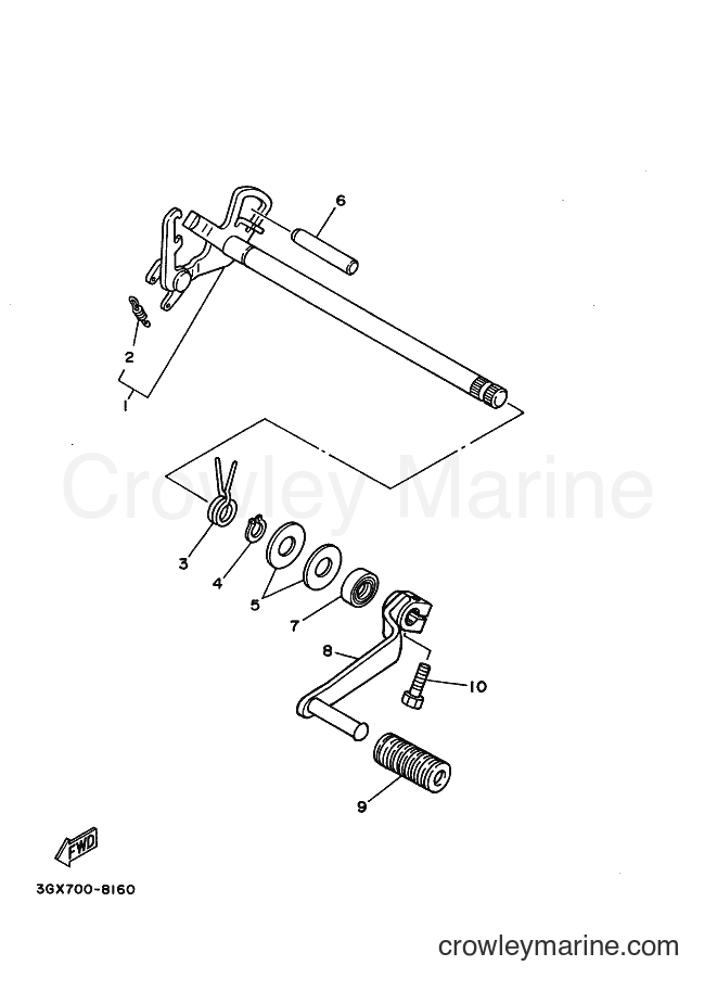 Yamaha Motors AG200E (3GX6) [010] - SHIFT SHAFT
